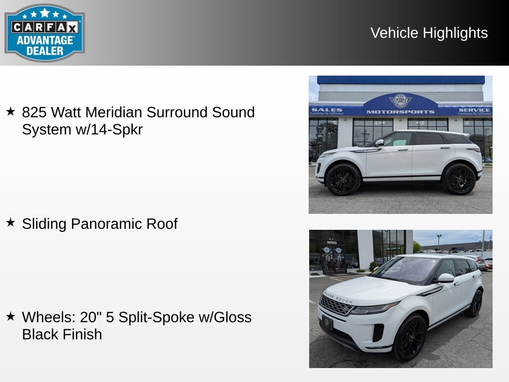 Used 2020 Land Rover Range Rover Evoque SE AWD/4WD image 4