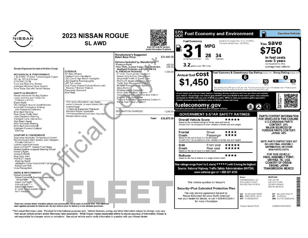 Used 2023 Nissan Rogue SL w/ SL Premium Package AWD/4WD image 6