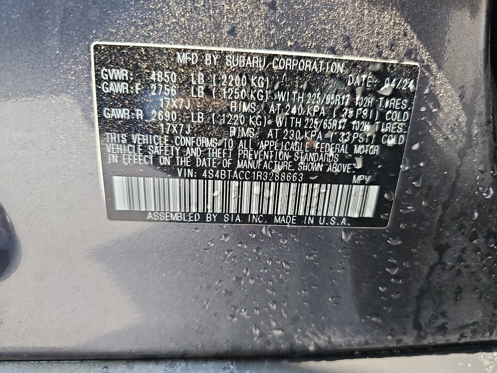 Certified 2024 Subaru Outback Premium AWD/4WD image 16