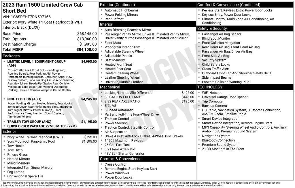 Used 2023 RAM 1500 Limited AWD/4WD image 5