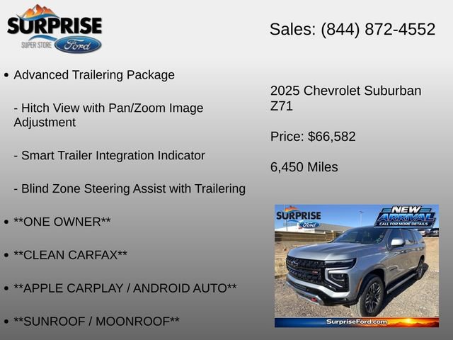 Used 2025 Chevrolet Suburban Z71 w/ Comfort Package AWD/4WD image 17