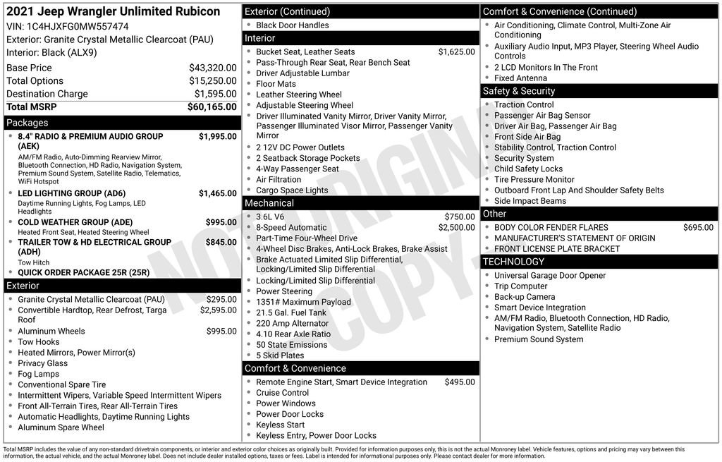 Used 2021 Jeep Wrangler Unlimited Rubicon AWD/4WD image 40