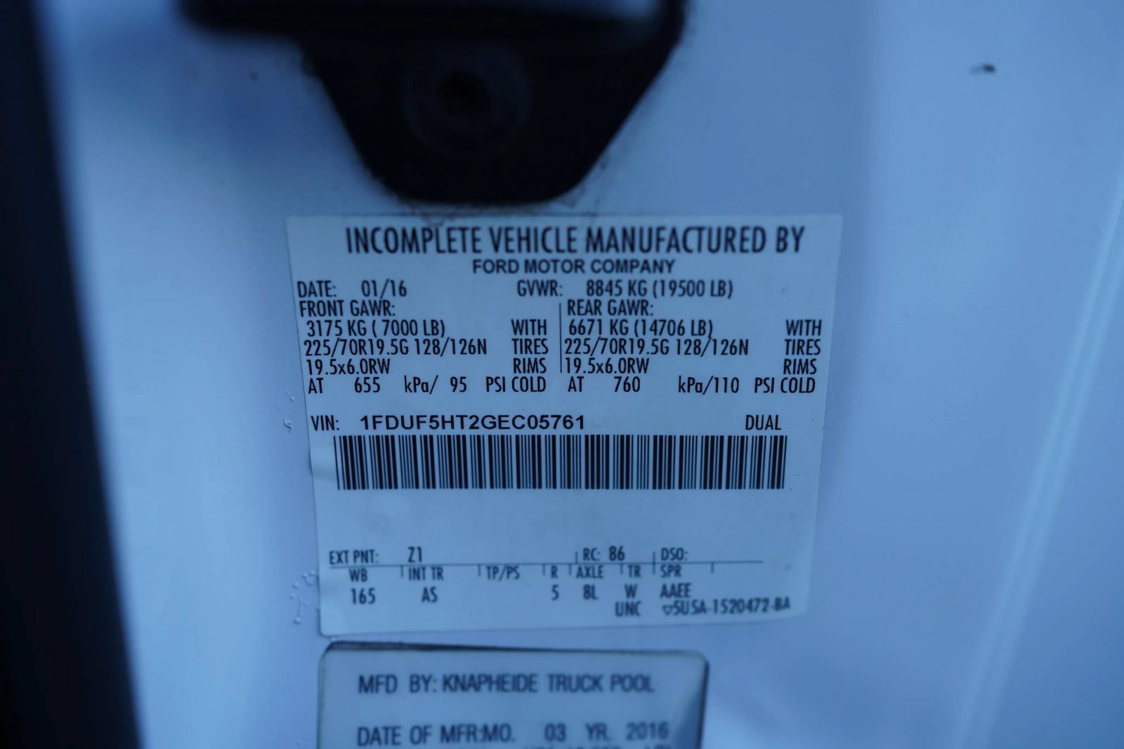 Used 2016 Ford F550 4x4 Regular Cab Super Duty image 30