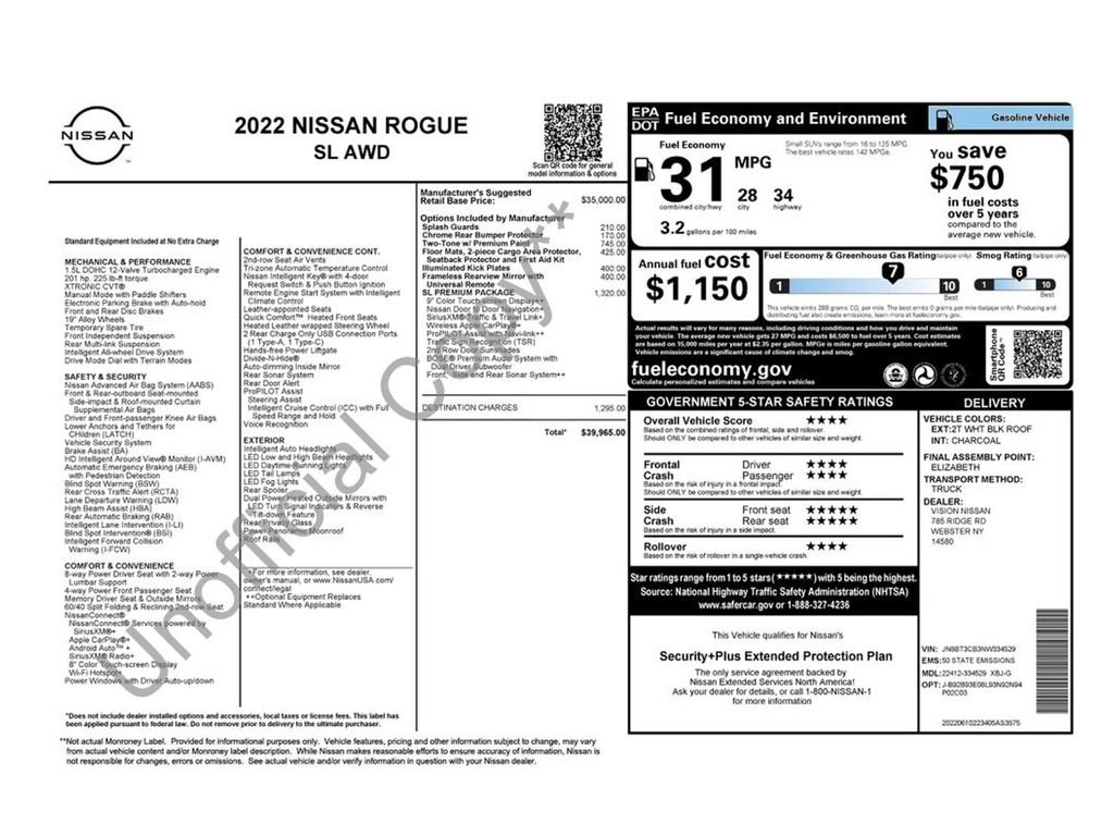 Used 2022 Nissan Rogue SL w/ SL Premium Package image 45