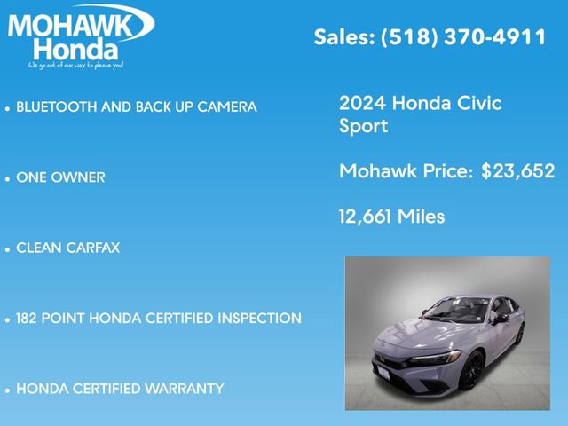 Certified 2024 Honda Civic Sport image 8
