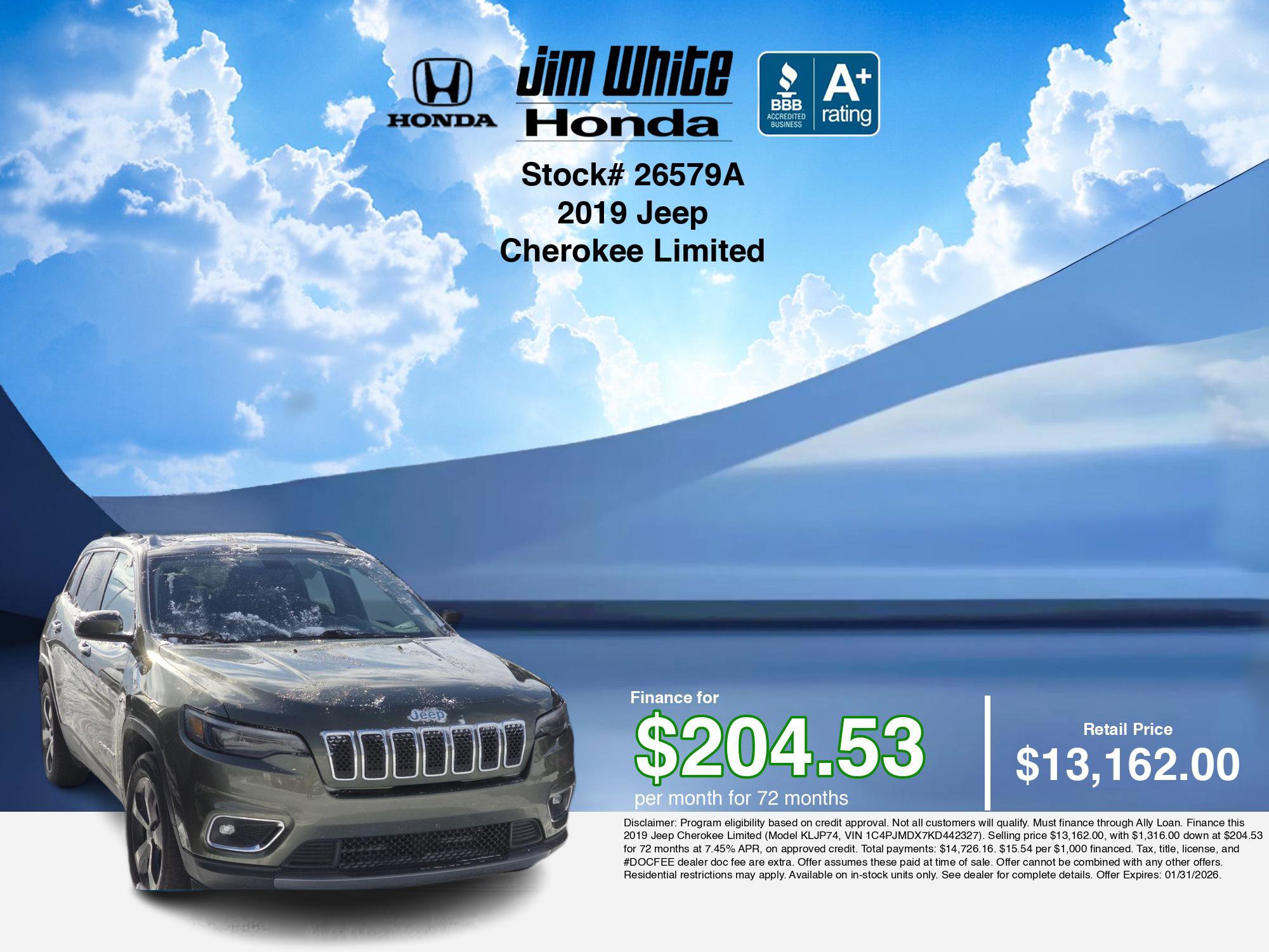 Used 2019 Jeep Cherokee Limited image 3