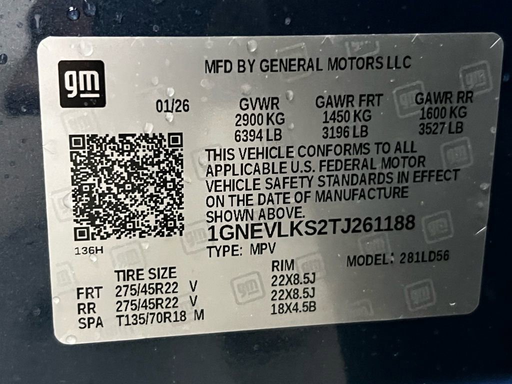 New 2026 Chevrolet Traverse RS w/ LPO, Floor Liner Package image 30