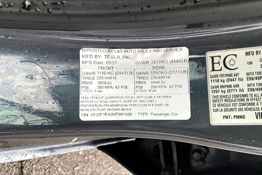 Used 2021 Tesla Model 3 Standard Range Plus RWD image 33