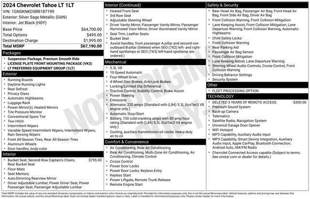 Used 2024 Chevrolet Tahoe LT AWD/4WD image 10