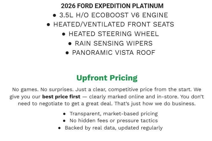 Used 2026 Ford Expedition Platinum w/ Stealth Performance Package AWD/4WD image 2