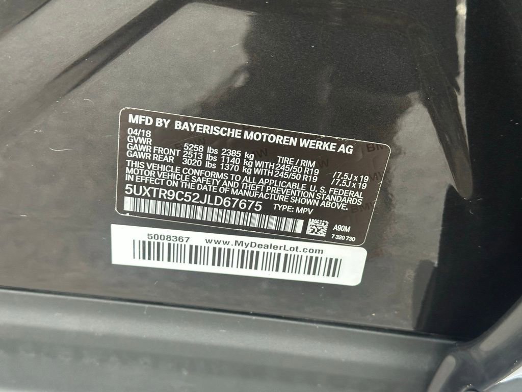 Used 2018 BMW X3 xDrive30i w/ Convenience Package image 28