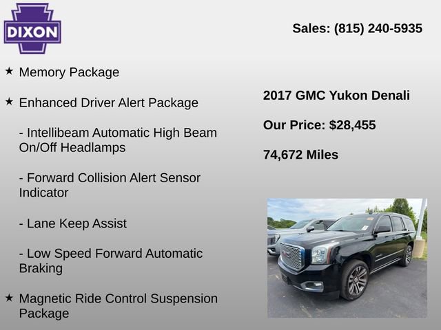 Used 2017 GMC Yukon Denali w/ Open Road Package AWD/4WD image 4