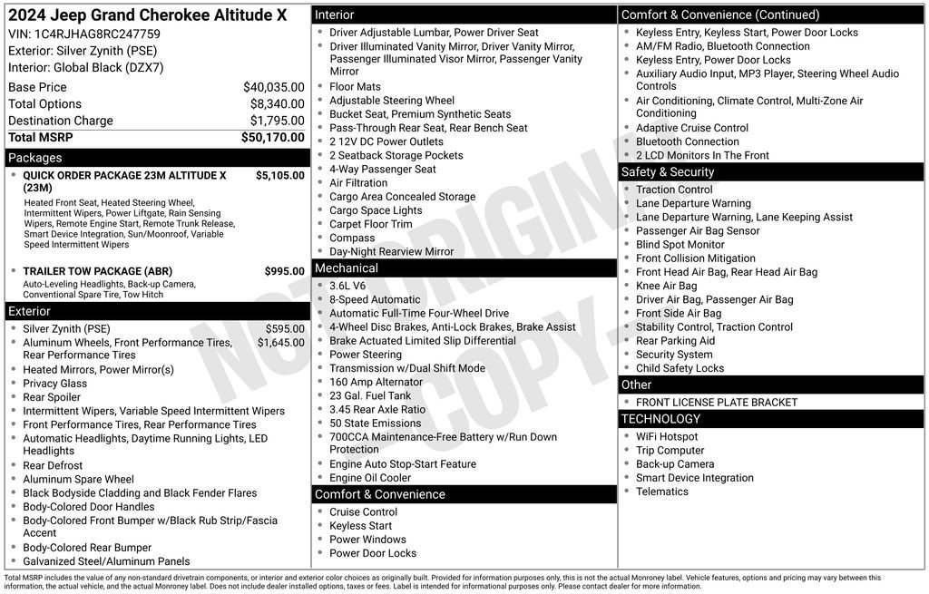 Used 2024 Jeep Grand Cherokee Altitude image 13