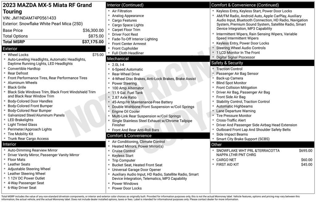 Used 2023 MAZDA MX-5 Miata Grand Touring image 34