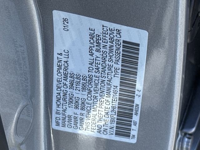 New 2026 Honda Civic Sport image 38