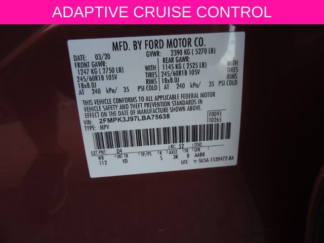 Used 2020 Ford Edge SEL w/ Convenience Package FWD image 16