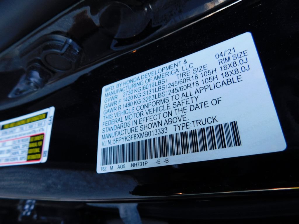 Used 2021 Honda Ridgeline Black Edition image 12