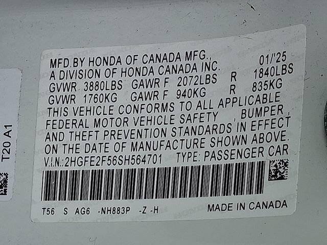 Used 2025 Honda Civic Sport image 26