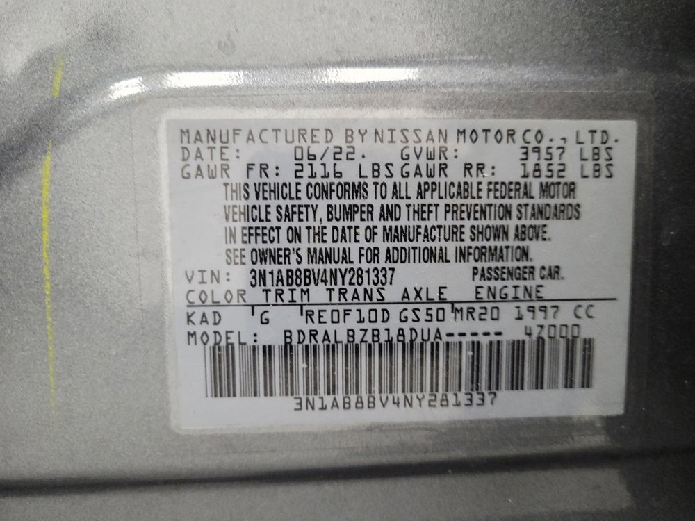Used 2022 Nissan Sentra S w/ Trunk Package FWD image 33