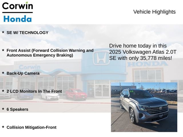 Used 2025 Volkswagen Atlas SE image 6