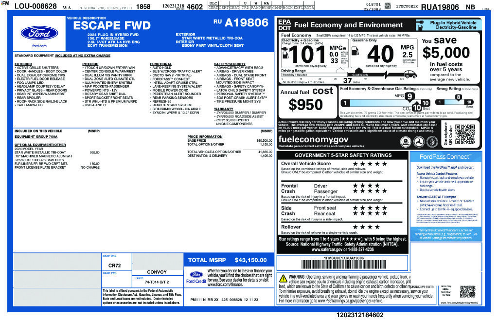 New 2024 Ford Escape SE FWD image 40
