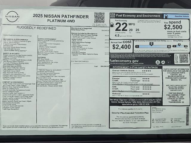 New 2025 Nissan Pathfinder Platinum AWD/4WD image 48