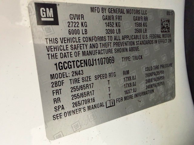 Certified 2018 Chevrolet Colorado LT w/ LT Convenience Package AWD/4WD image 21