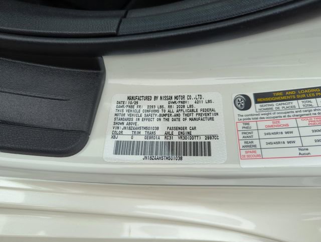 New 2026 Nissan Z Sport w/ Floor Mat Package RWD image 44