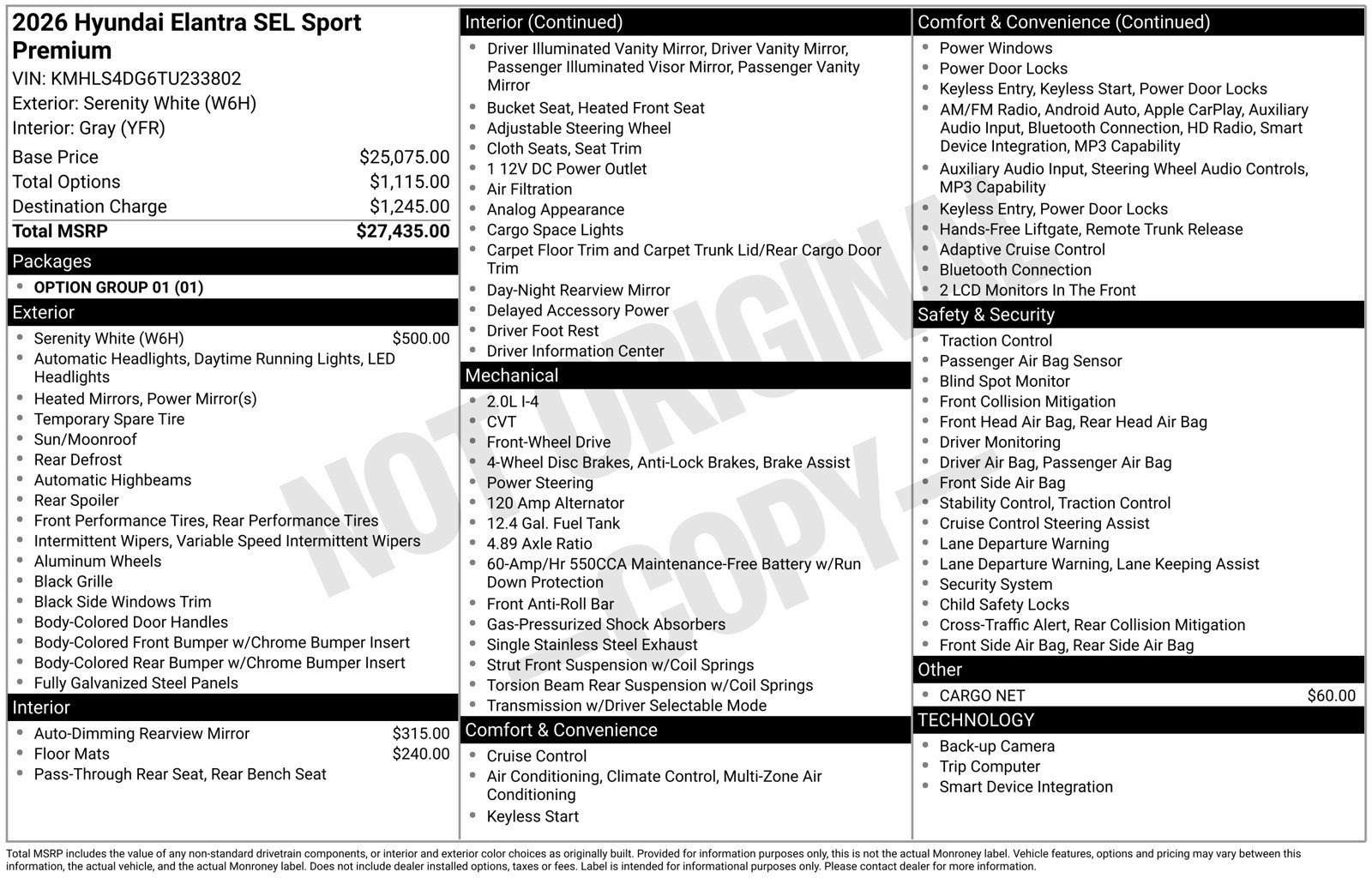 New 2026 Hyundai Elantra SEL Sport Premium FWD image 21