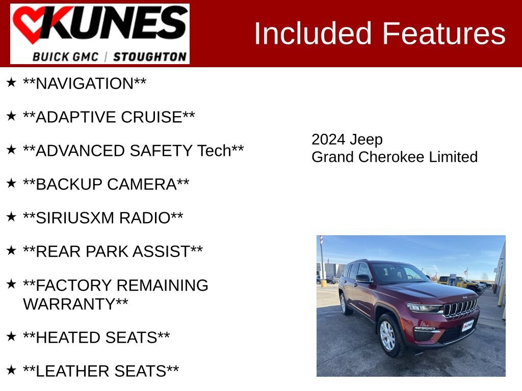 Used 2024 Jeep Grand Cherokee Limited AWD/4WD image 2
