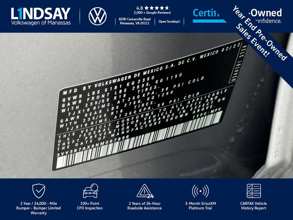 Used 2022 Volkswagen Tiguan SE image 28