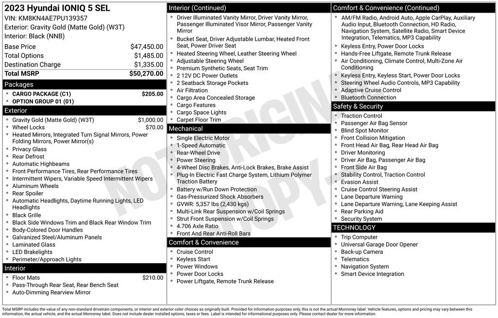 Used 2023 Hyundai Ioniq 5 SEL w/ Cargo Package RWD image 6