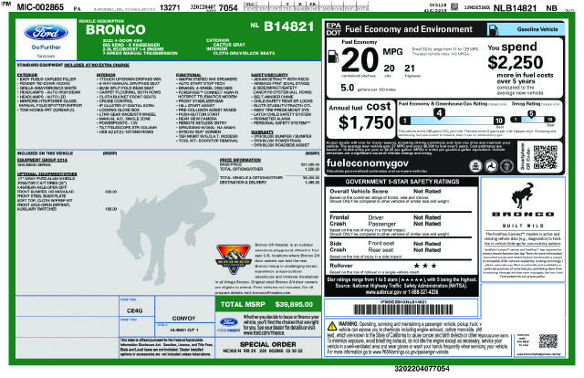 Certified 2022 Ford Bronco Big Bend AWD/4WD image 5