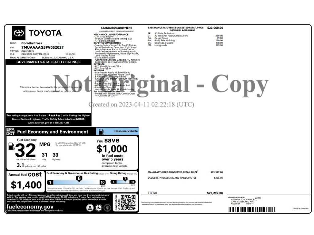 Used 2023 Toyota Corolla Cross L FWD image 9