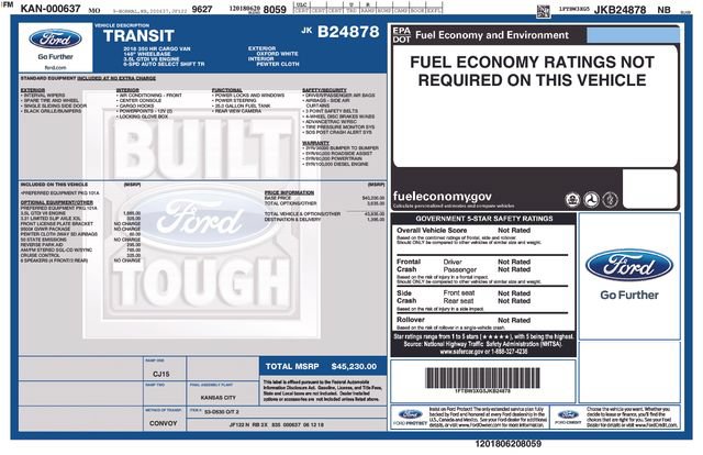 Used 2018 Ford Transit 350 148 High Roof Extended RWD image 32