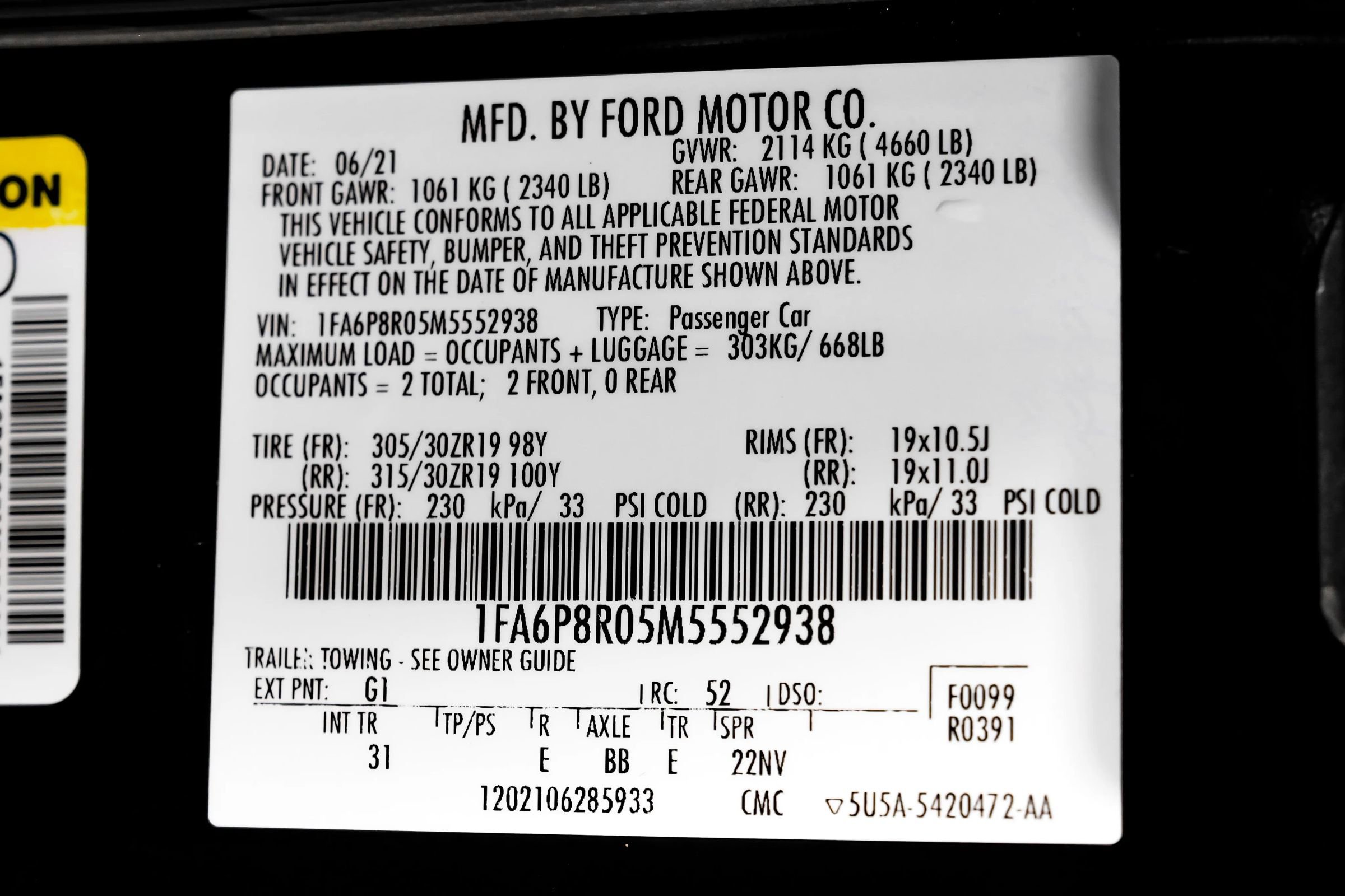 Used 2021 Ford Mustang Mach 1 w/ Mach 1 Handling Package RWD image 63