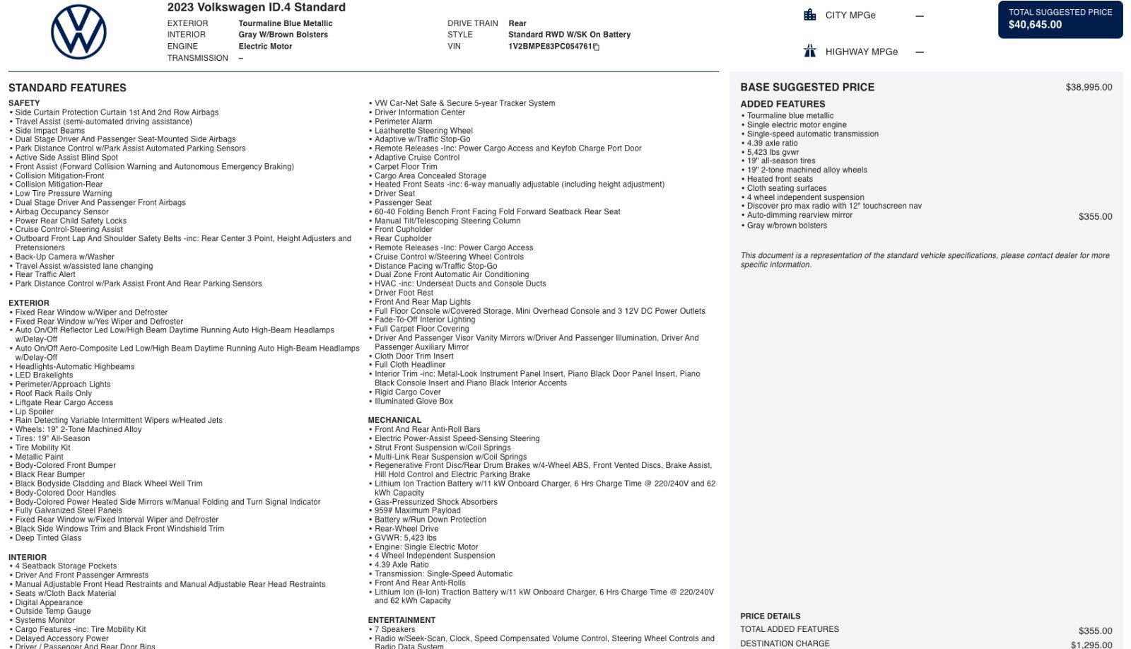 Used 2023 Volkswagen ID.4 2WD image 5