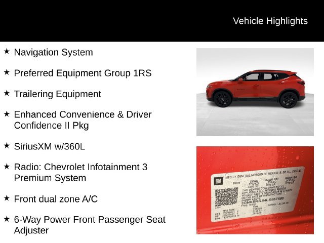 Certified 2020 Chevrolet Blazer RS AWD/4WD image 27