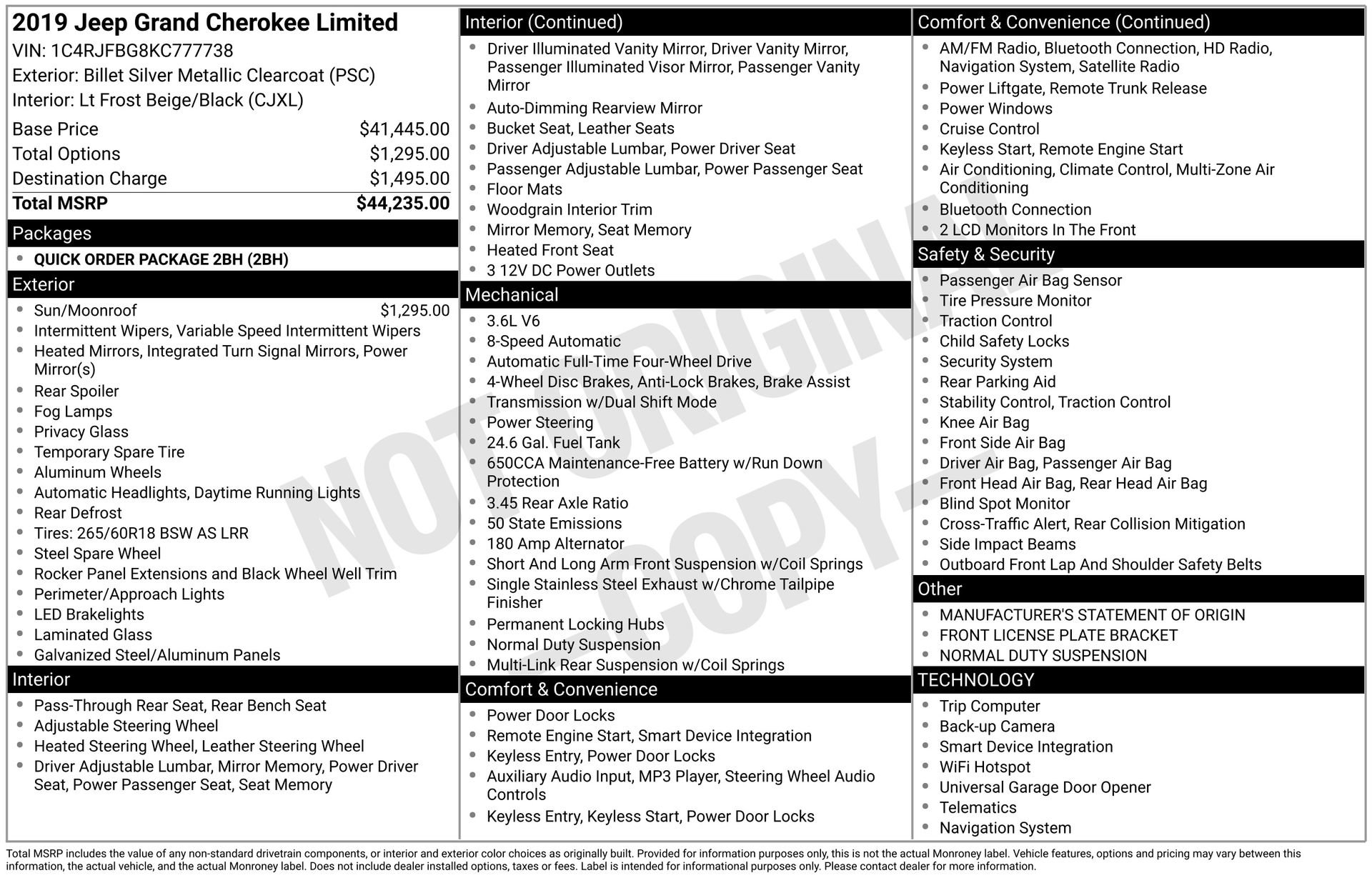 Used 2019 Jeep Grand Cherokee Limited image 4