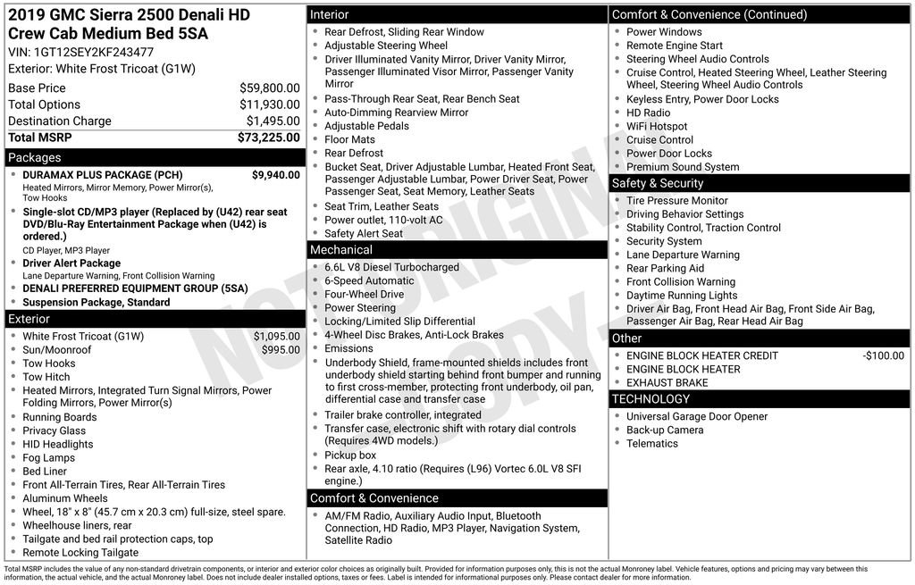 Used 2019 GMC Sierra 2500 Denali w/ Duramax Plus Package image 9