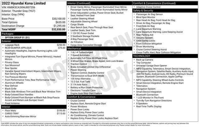 Used 2022 Hyundai Kona Limited AWD/4WD image 10