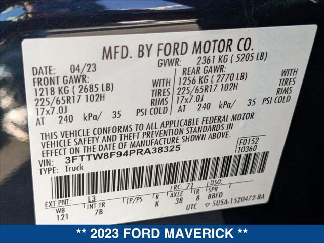 Certified 2023 Ford Maverick XLT w/ Equipment Group 300A Standard image 25