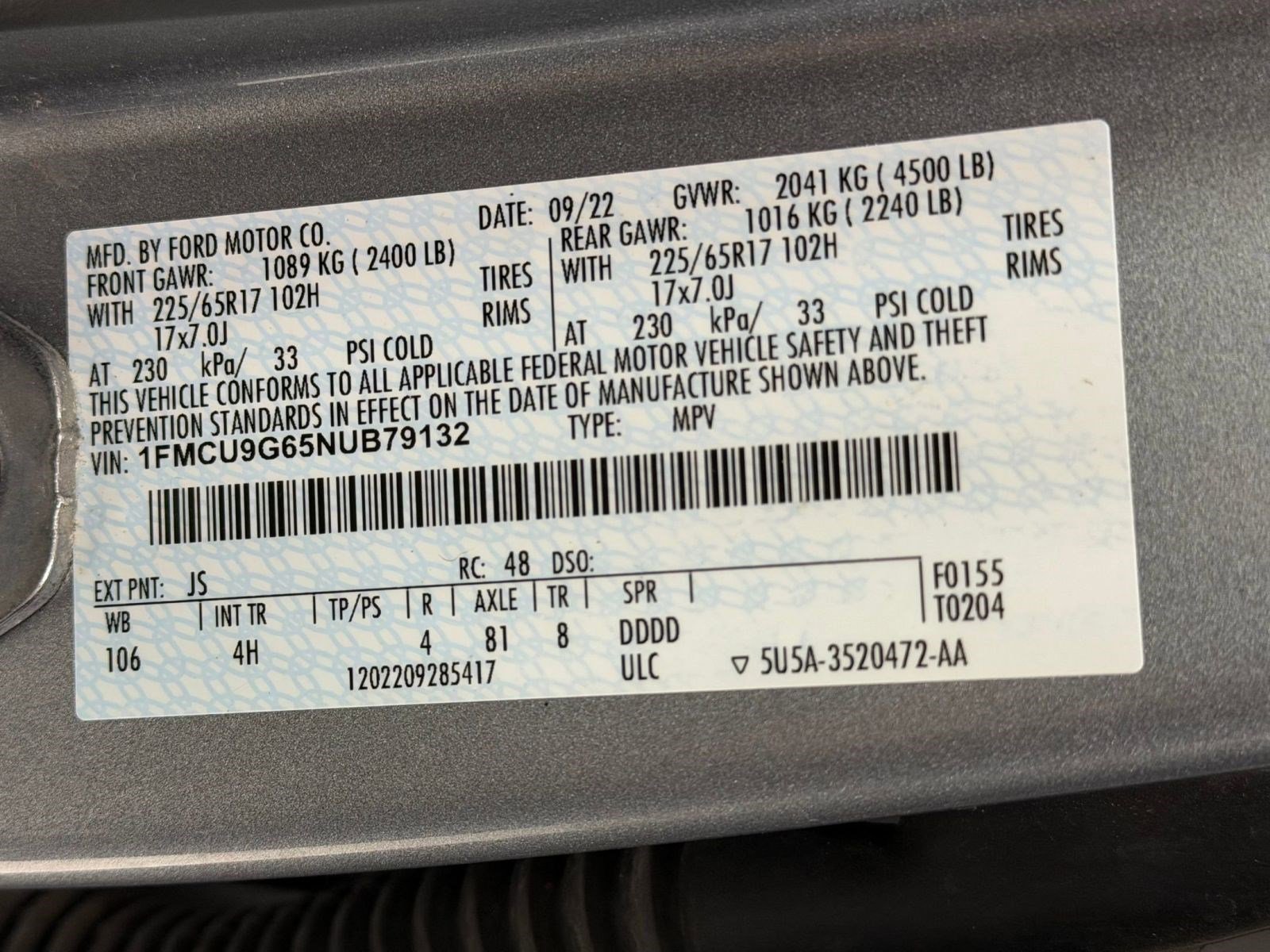 Used 2022 Ford Escape SE image 17