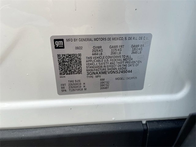 Certified 2022 Chevrolet Equinox RS w/ Infotainment Package image 34