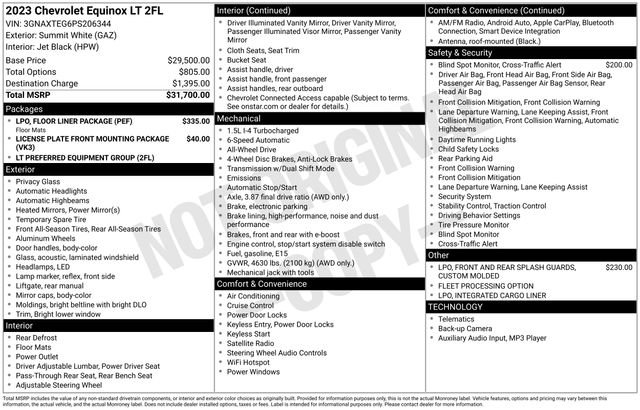 Used 2023 Chevrolet Equinox LT w/ LPO, Floor Liner Package image 39