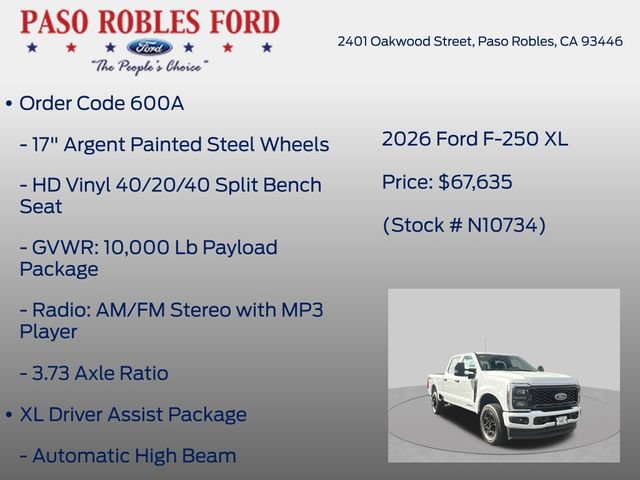 New 2026 Ford F250 XL w/ STX Appearance Package AWD/4WD image 12