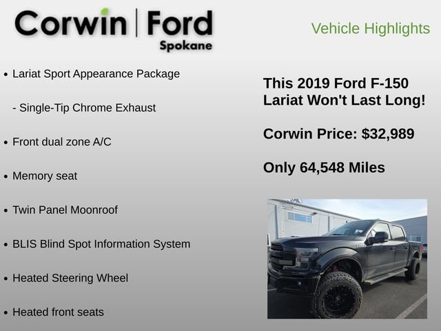 Used 2019 Ford F150 Lariat w/ Equipment Group 502A Luxury image 12