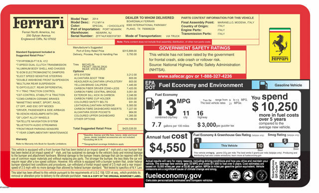 Used 2014 Ferrari F12 Berlinetta image 12