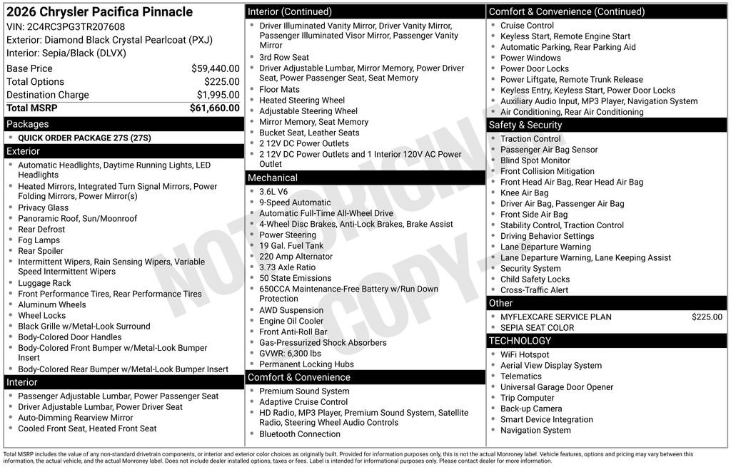 New 2026 Chrysler Pacifica Pinnacle image 45