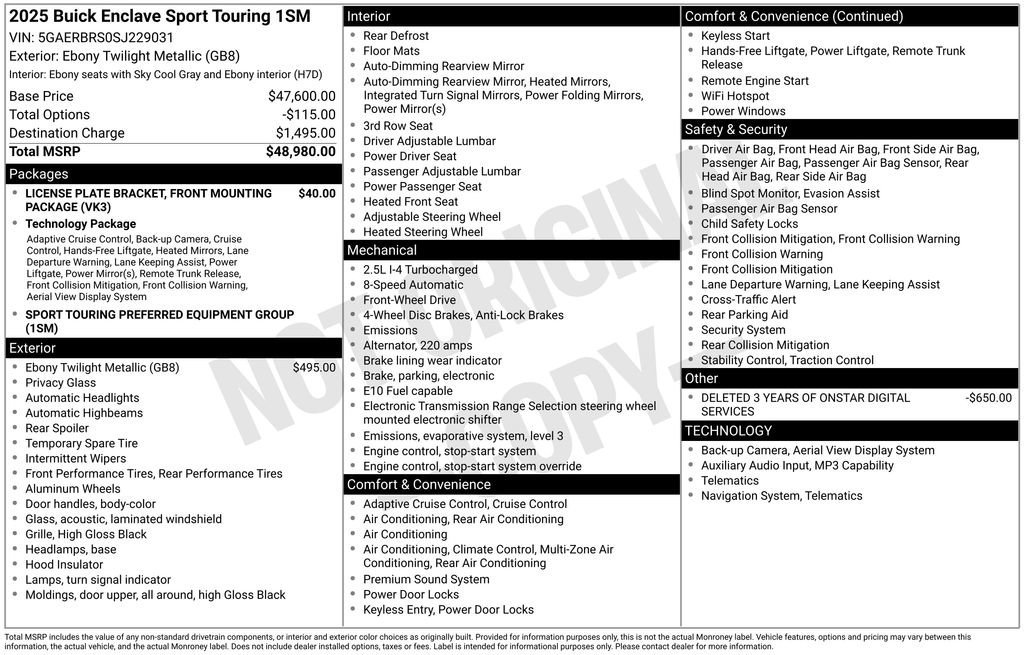 Used 2025 Buick Enclave Sport Touring FWD image 36